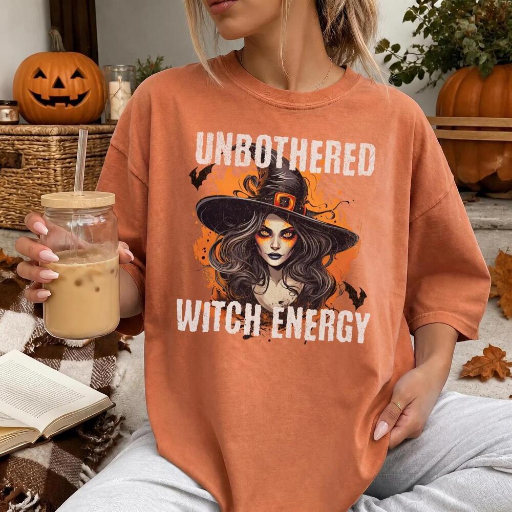 Unbothered Witch Halloween Shirt Gothic Witch Tee Dark Feminine Clothing